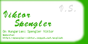 viktor spengler business card